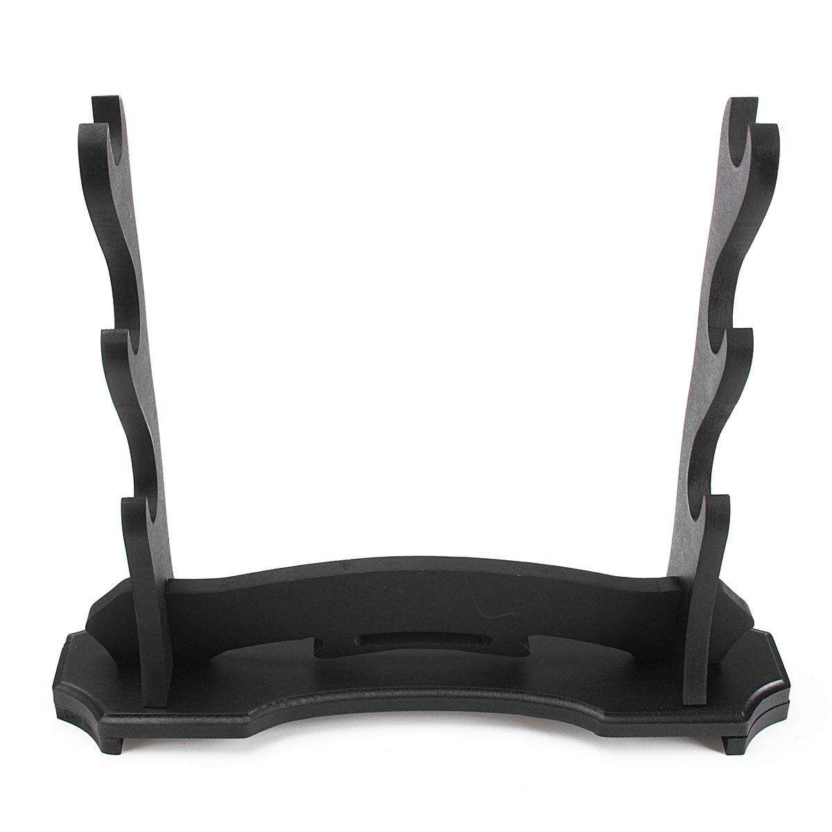 3 Layer Wood Base Samurai Katana Wakizashi Table Desk Holder Stand Dispaly