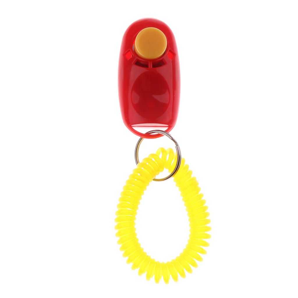 Professional Dog Pet Puppy Cat Training Clicker Click Button Red
