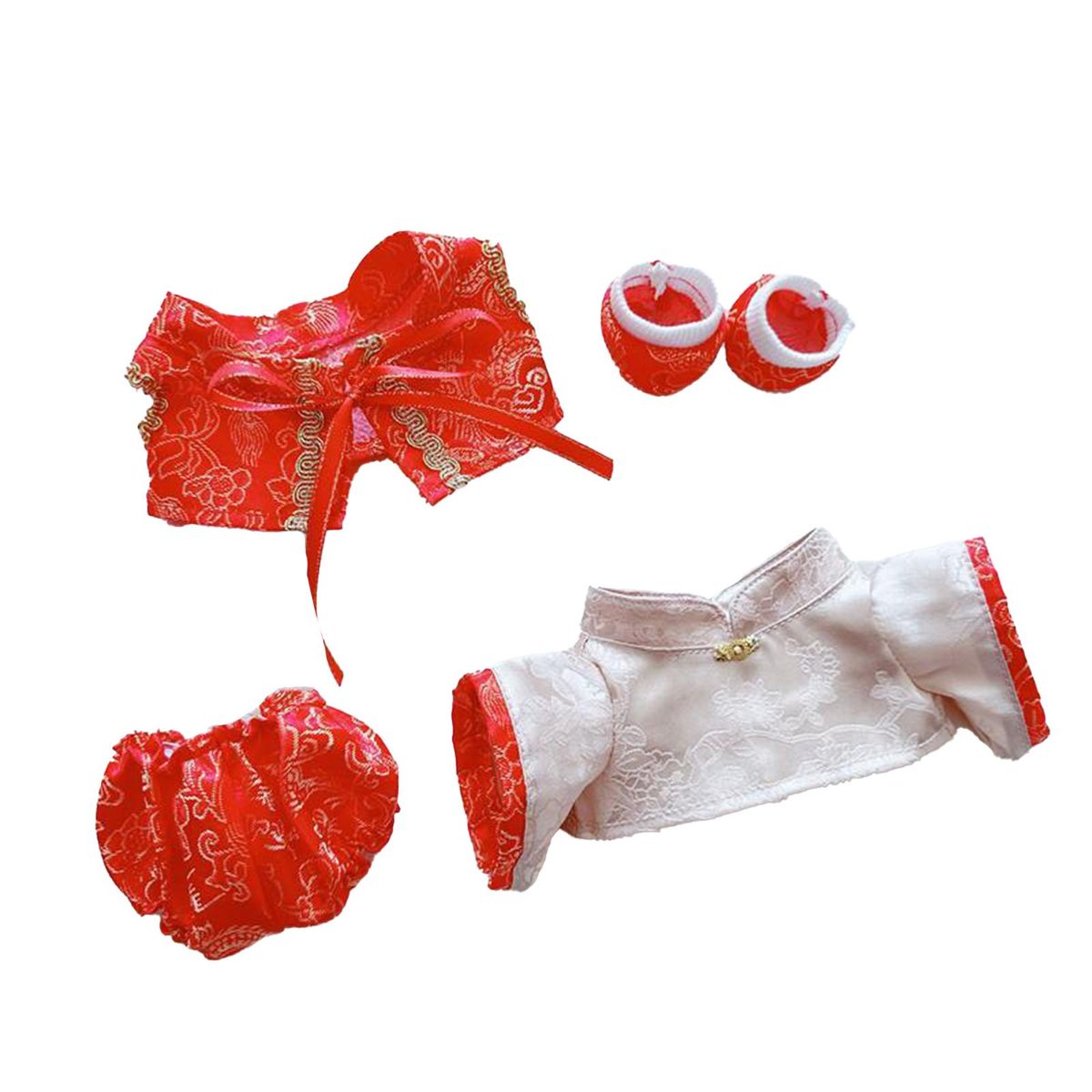 1 Set Cotton Doll Clothes New Year Boys Girls Doll Clothes Set
