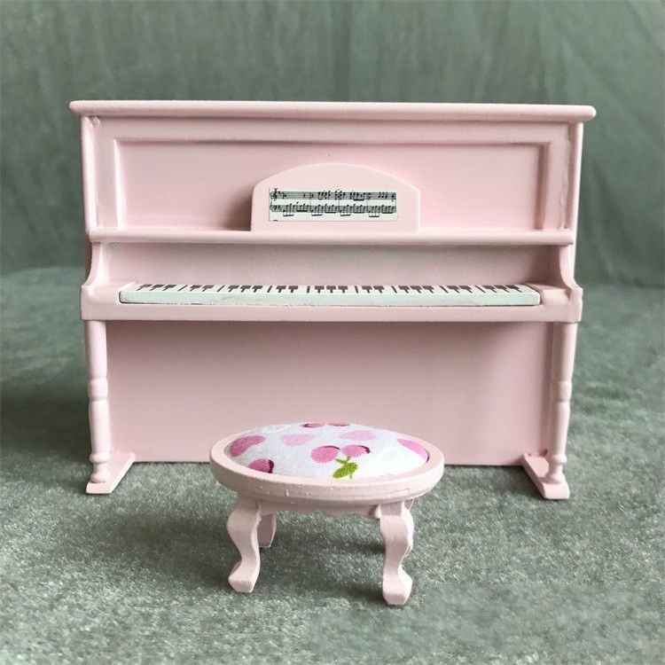 1:12 Mini House Toy Simulatio Piano And Bench