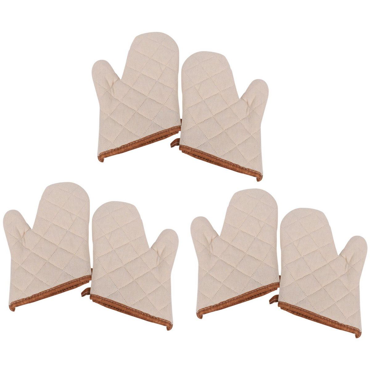 6 Pack Anti-Scald Tool Cotton Thickening Oven Gloves Microwave Oven Insulation