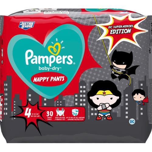 Baby-Dry Superhero Nappy Pants - Size 4 - 9-15kg