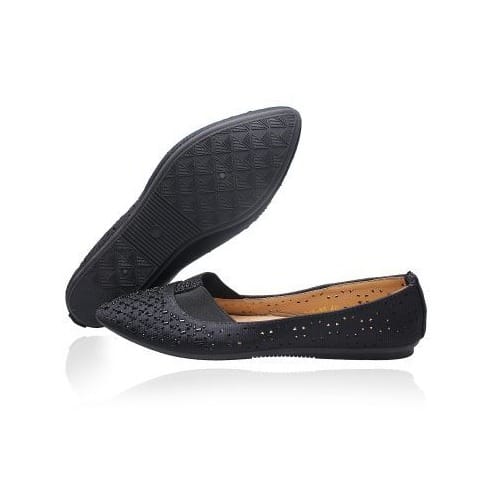 Flat Cover Shoe - Black