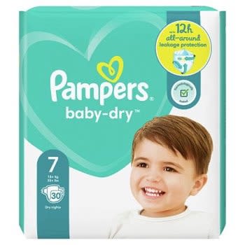 Baby-dry Size 7 Nappies Essential Pack - 30pack