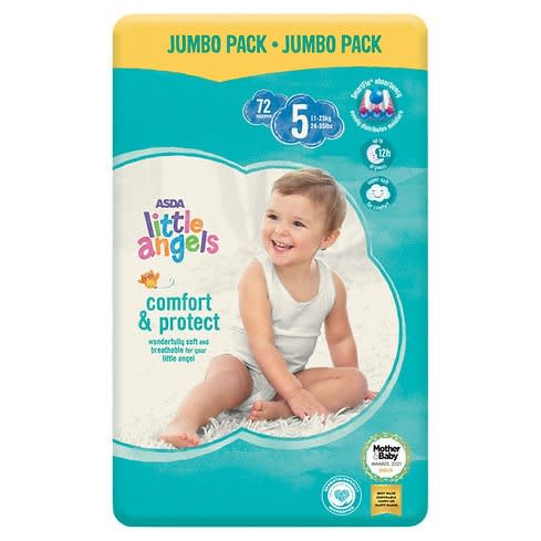 Little Angels Comfort & Protect Size 5 Nappies Jumbo Pack - 72Pieces