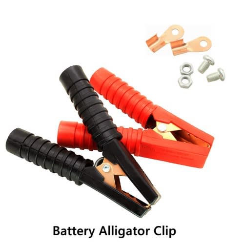 Electrical Connection Alligator Crocodile Battery Clip -  Red And Black