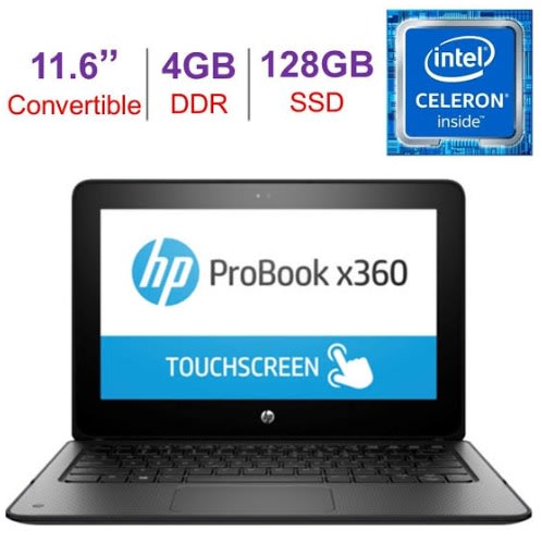 Probook X360 11 G1-intel®celeron-128GB SSD- 4GB RAM Touchscreen+32GB Flash Mouse 10 Pro