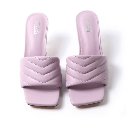 V Stripes Quilted Slip On Mules