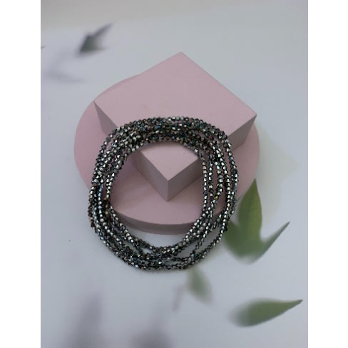 Waist Beads - Glitter Silver