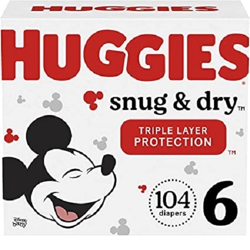 Snug & Dry Baby Diapers - Size 6 - 35+ Lbs - 104 Count