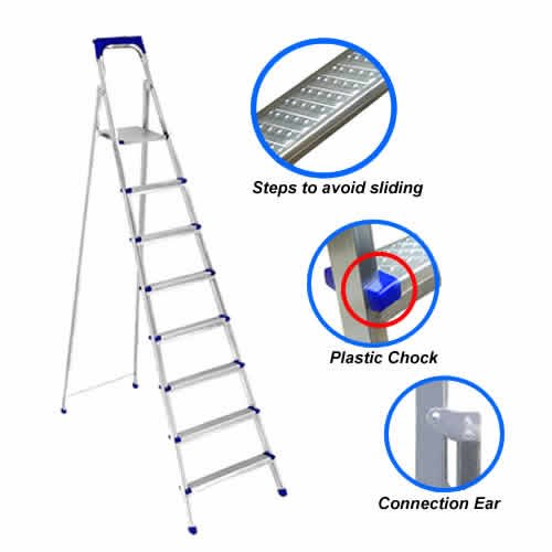 8 Step Steel Ladder