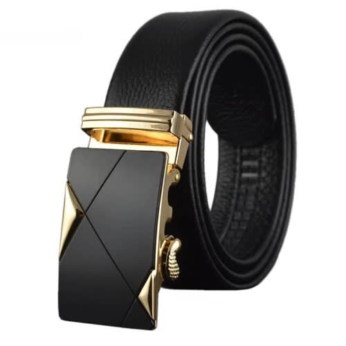 Pin-less Men's Leather Belt - Black