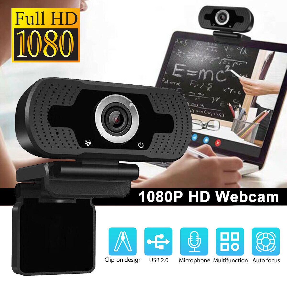 1080P Full HD Webcam Microphone Web Camera For PC Desktop Laptop Live Streaming