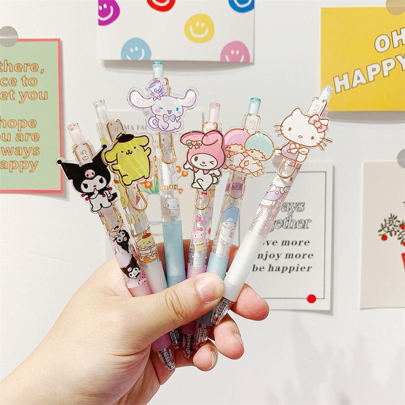 Kawaii Transparent Pen Kuromi Cinnamoroll My Melody Kitty