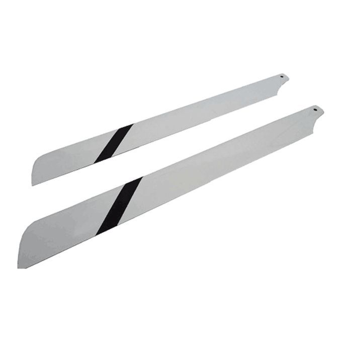 2x 325mm Glass Fiber Main Rotor Blades For Trex 450 RC  Red