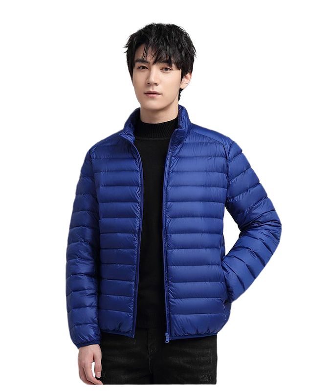 Down Jacket Men Ultralight Camping Trekking Waterproof Winter Coat - Blue