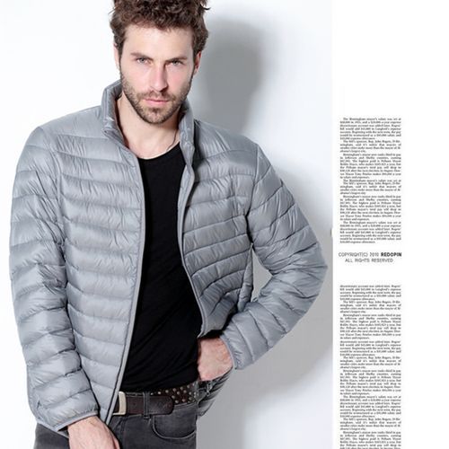 Winter Ultra Lightweight Packable Waterproof Down Jacket Coat Men's Jacket Grey