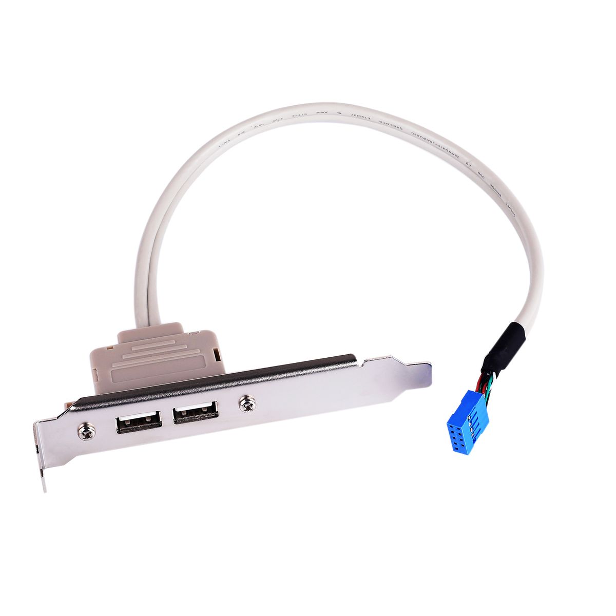 2 Ports USB 2.0 Motherboard Rear Panel Expansion Bracket To