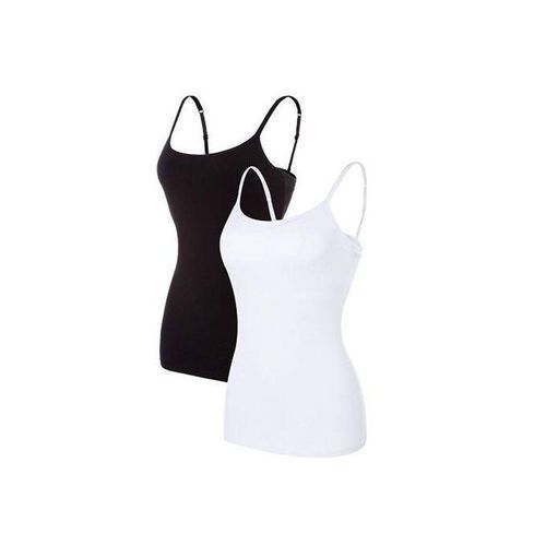 2pcs Ladies Cotton Camisole - Black. White