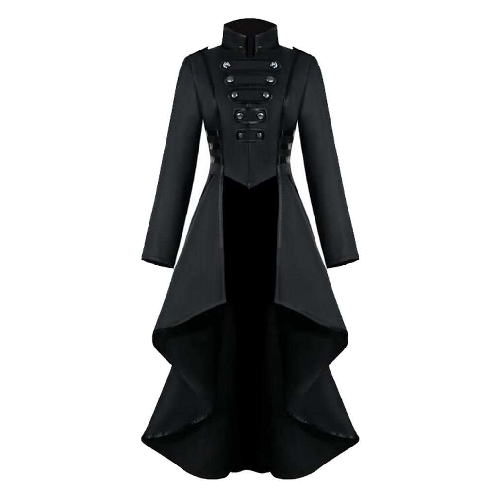 Vintage Steampunk Ladies Coat Punk Jacket Gothic Long