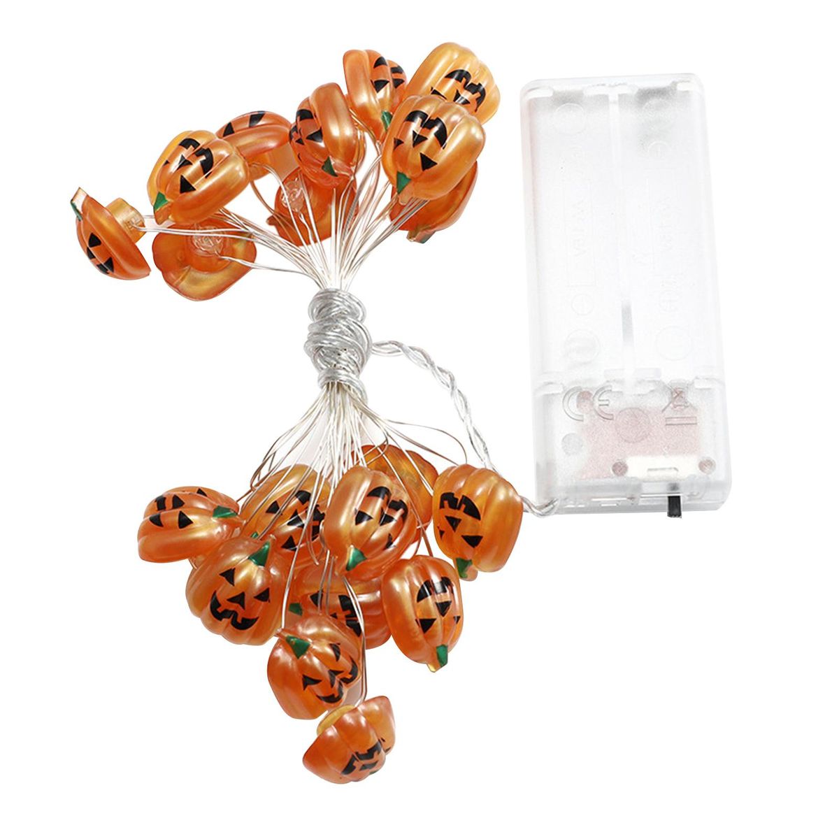 2 Meters 20LEDs Pumkin Design String Light Constant Bright Mode 2 * AA Cell Operated for Halloween Party Home Decoration Present Gift