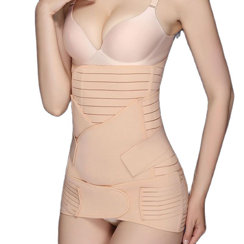 Postpartum Belly Band Wrap 3 In 1 Belt C Section Recovery Girdle Women Body Shaper Waist Shapewear Abdominal Binder Post Surgery