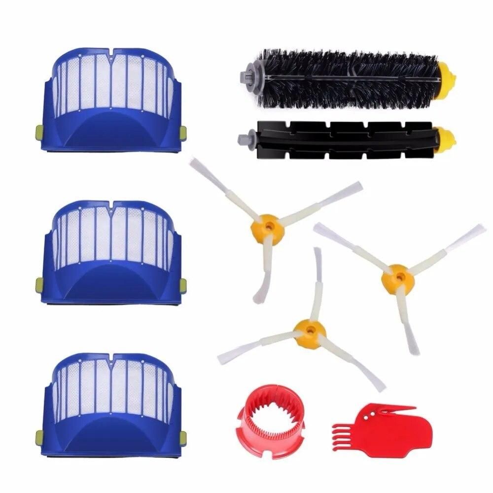 Replacement Parts Fit For Robot Roomba 595 620 630 645 650 655 660 600 Series Replacement Brushes Kit 10pcs