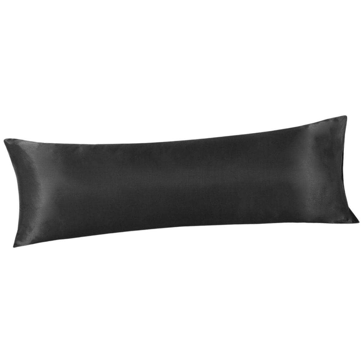 Satin Body Pillow Cover Cool Silk Pillowcase For Bedroom Skin Black