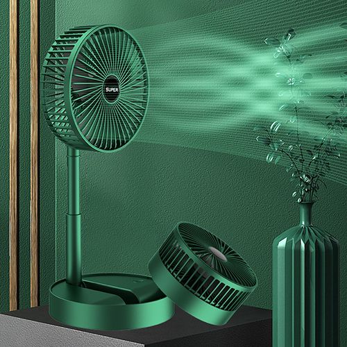 USB Rechargeable 3-speed Portable Mini Fan - Green