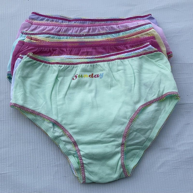 Set Of 7 Colors Days Of The Week Girls Panties