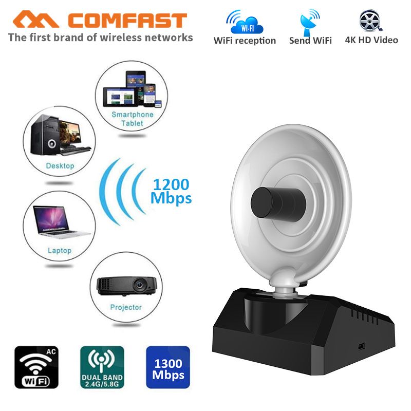 1200Mbps High Power Wireless Wifi Adapter RTL8812BU+PA High