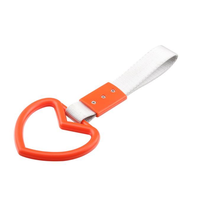 Warning Strap Heart Shape Decoration Lightweight-Orange