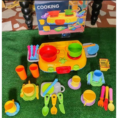 Pretend Playset Children Kitchen Cooking Set