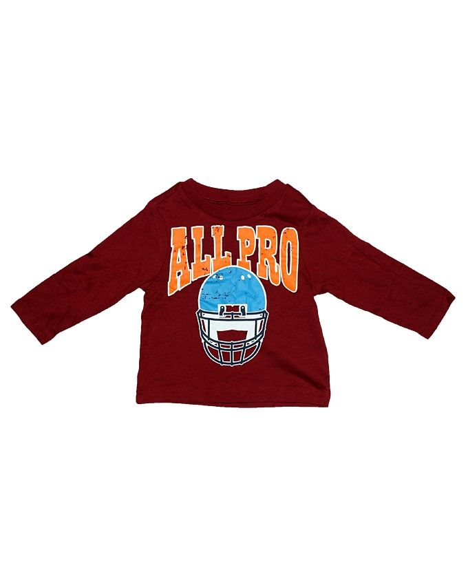 Baby Boy T-Shirt Long Sleeve - Wine
