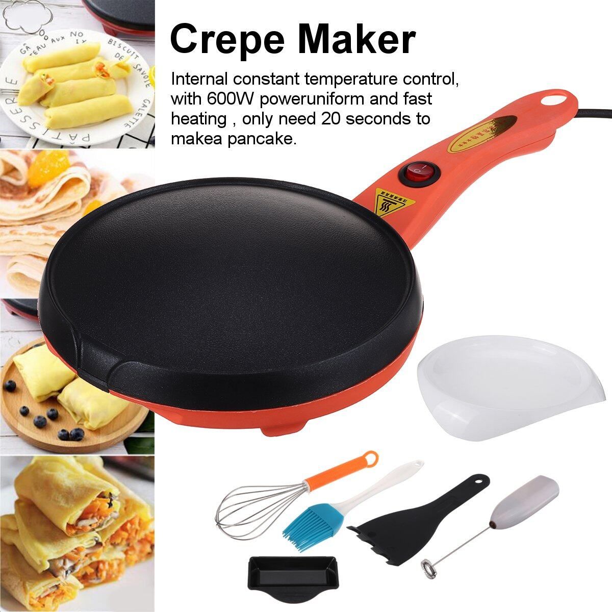 18cm 220V Electric Crepe Maker Non Stick Baking Pancake Fry Griddle Machine Kitchen Small Kitchen Appliances Set 1
