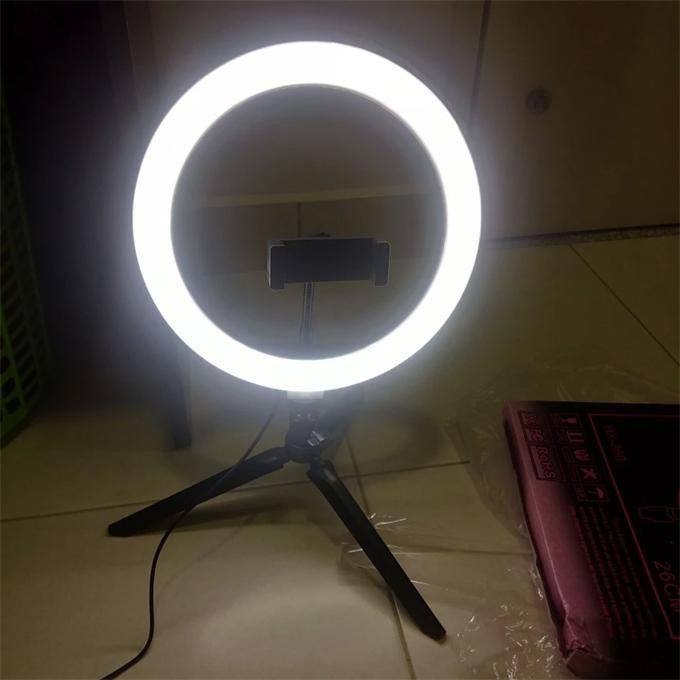26cm LED Ring Light USB Desktop Projector Tripod Kit for Camera Mobile Selfie Youtube Live Video Photography Ring Light