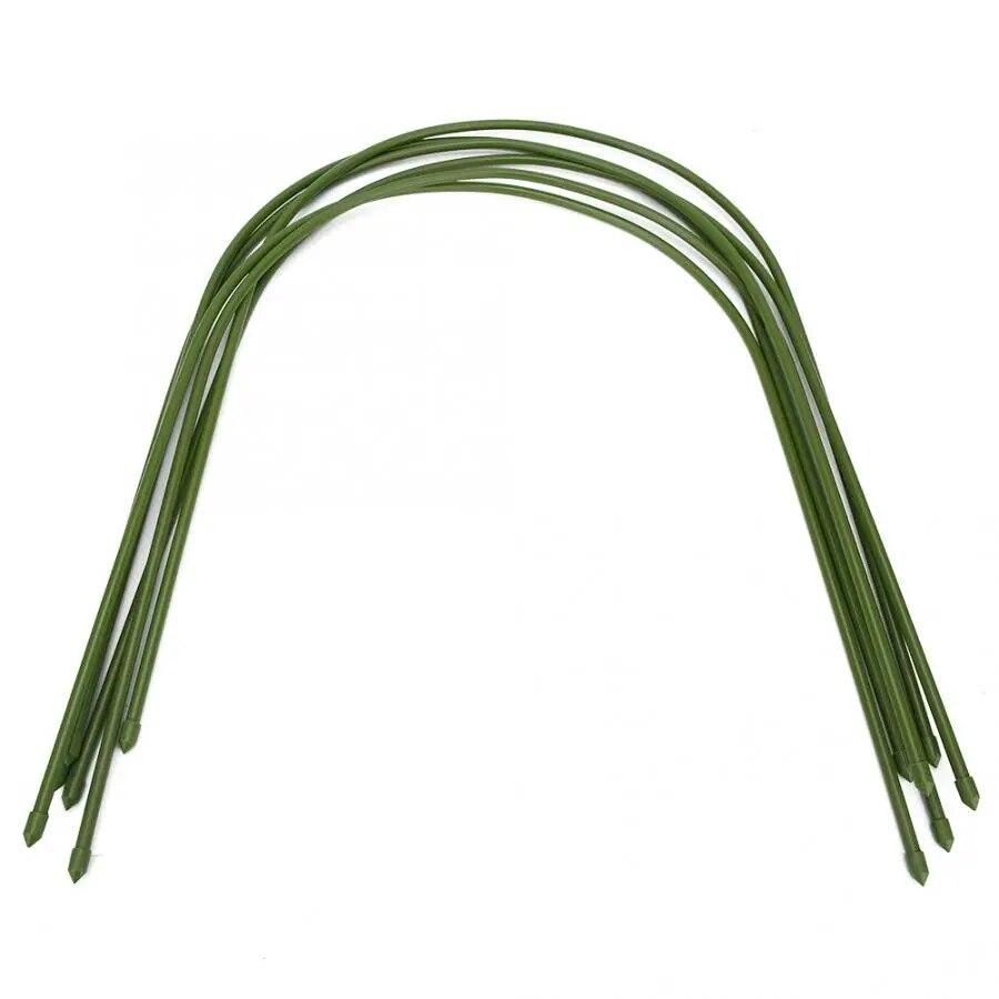 6Pcs Plastic-Coated Steel Pipe Greenhouse Hoop Arch Shape Frame Garden Accessories Household Plant Clamps Extension Support