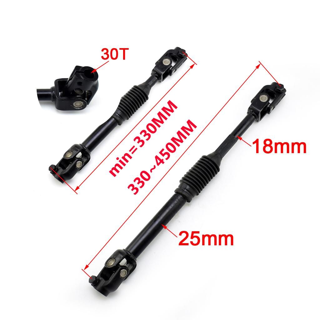 330M0T Adjustable Steering Knuckle Drive Universal Go Kart U joints Shaft Rod for China Front Transmission Gear Box ATV Parts