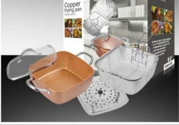 24CM Copper Pan Nonstick Cooking Pot.
