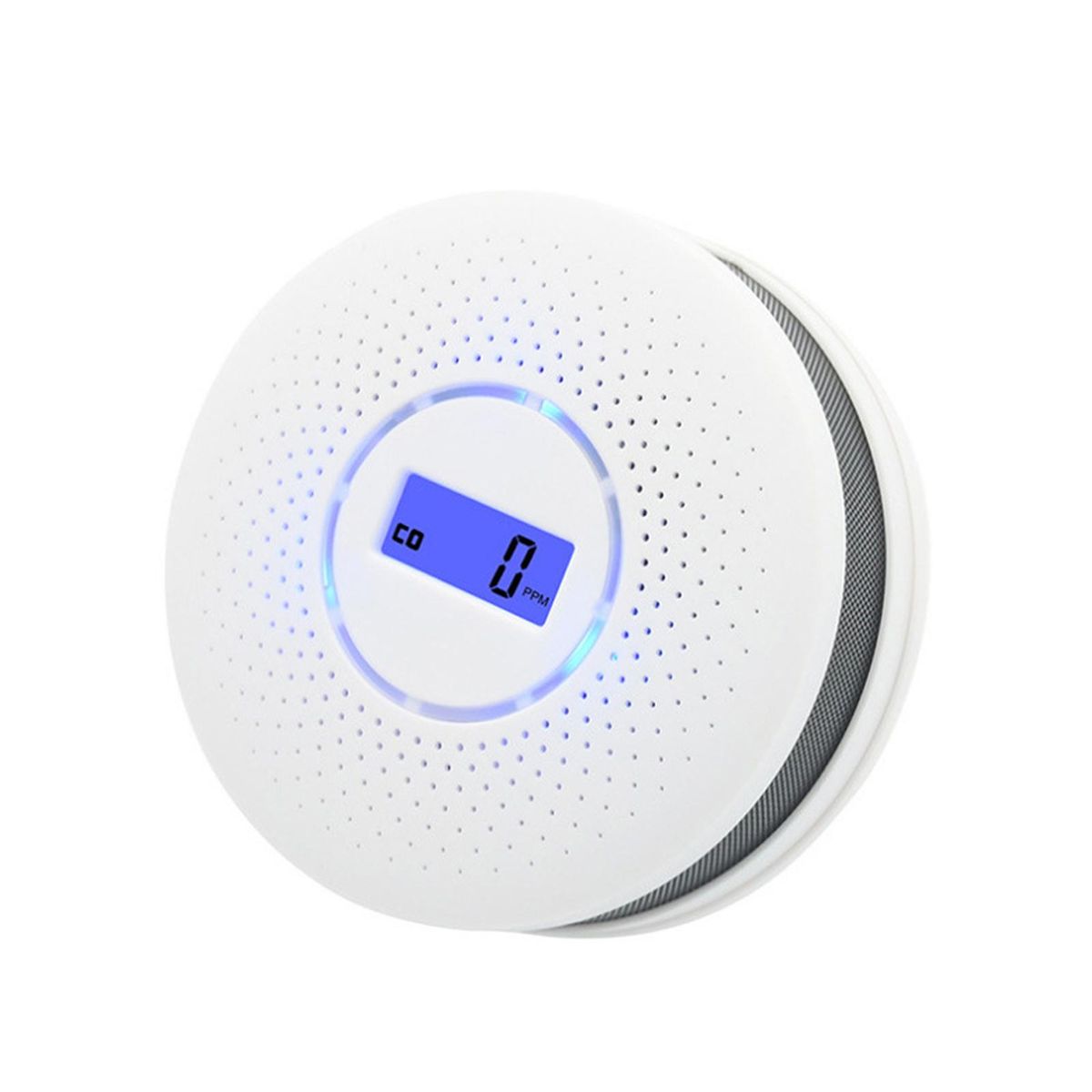 Smoke and Carbon Monoxide Alarm Smoke Detector Carbon Monoxide Detector Powered by Battery with LCD Display Voice Warning