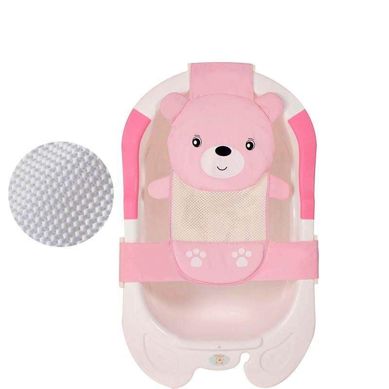 Little Bear Bath Net Bath The Baby A Net The Newborn Baby Tub Stand General Non-slip Bath Bed#Pink Pink (pink)
