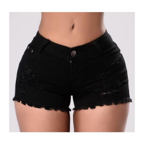 Black Ripple Bum Short