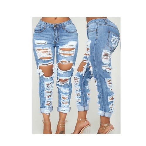 Sexy Ripple Boyfriend Jean