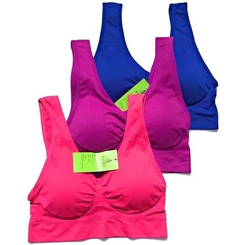 3 Pack Wire Free Sport Bra