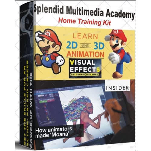 Student Combo Pack -2D & 3D Animation - Video Home Training Kit.