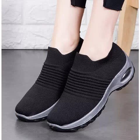 Ladies Stockings Sneakers - Black