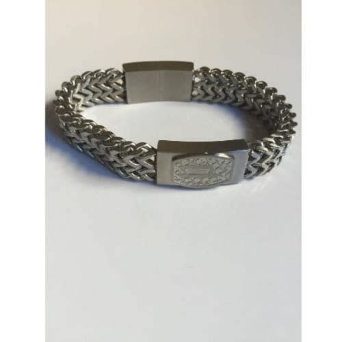 Men's Steel Link Bracelet- Silver