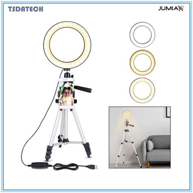 Photography Dimmable LED Ring Light Selfie Tripod