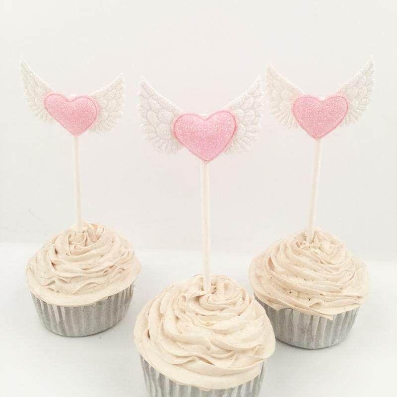 3PCS New Birthday Party, Bake Dessert Table, Cake Decorate Angel Wings