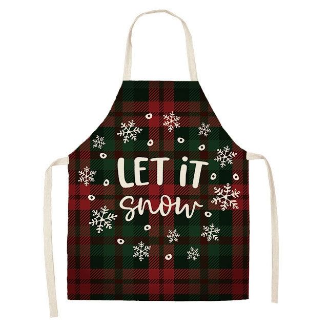 2 PCS Christmas Plaid Series Cleaning Overalls, Specification: 47 X 38cm(WQ-001302)